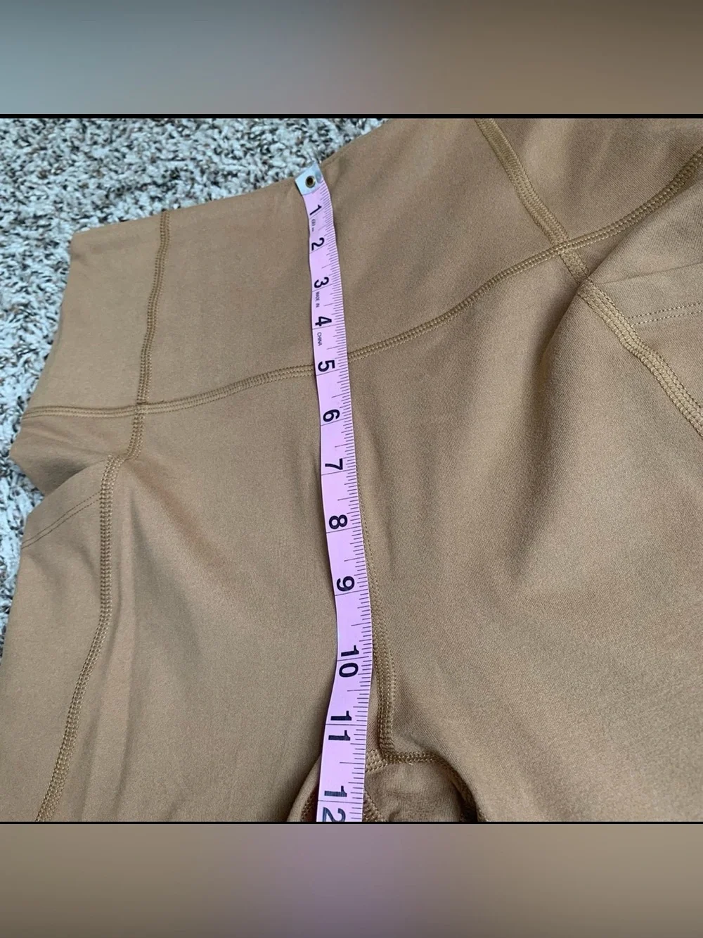 Core 10 Amazon Women's High-Waist Side-Pocket Ankle Leggings Tan brown Small